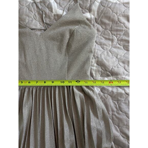 Elevenses Anthropologie Lunar Silver Sparkle Dress - Picture 10 of 11